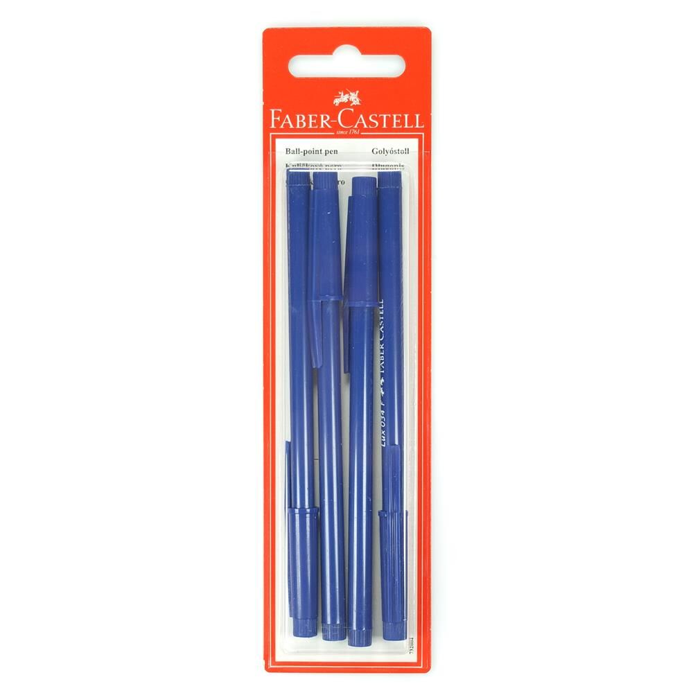 Długopis Faber-Castell Biurowy 034 4 sztuki blister niebieski