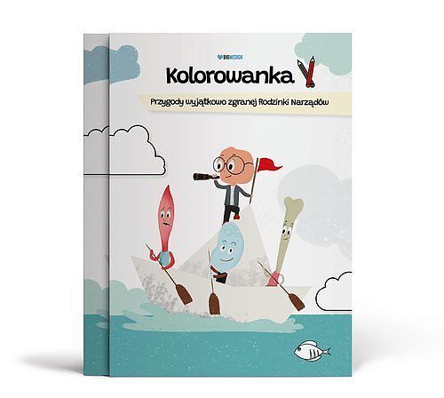 Kolorowanka Przygody wyjątkowo zgranej Rodzinki Narządów