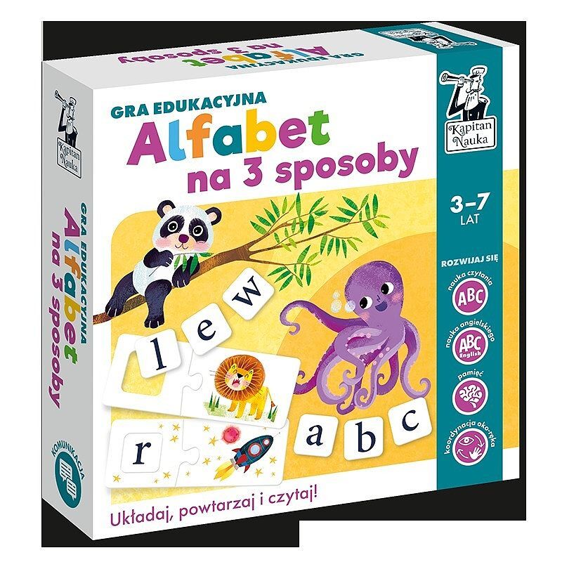 Alfabet na 3 sposoby. Gra edukacyjna. Kapitan Nauka