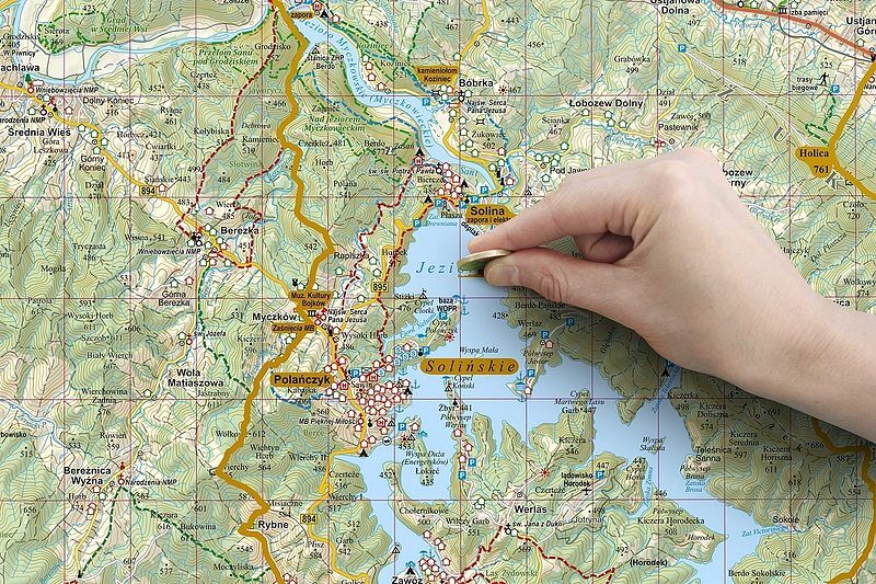 Mapa zdrapka bieszczady 1:75 000