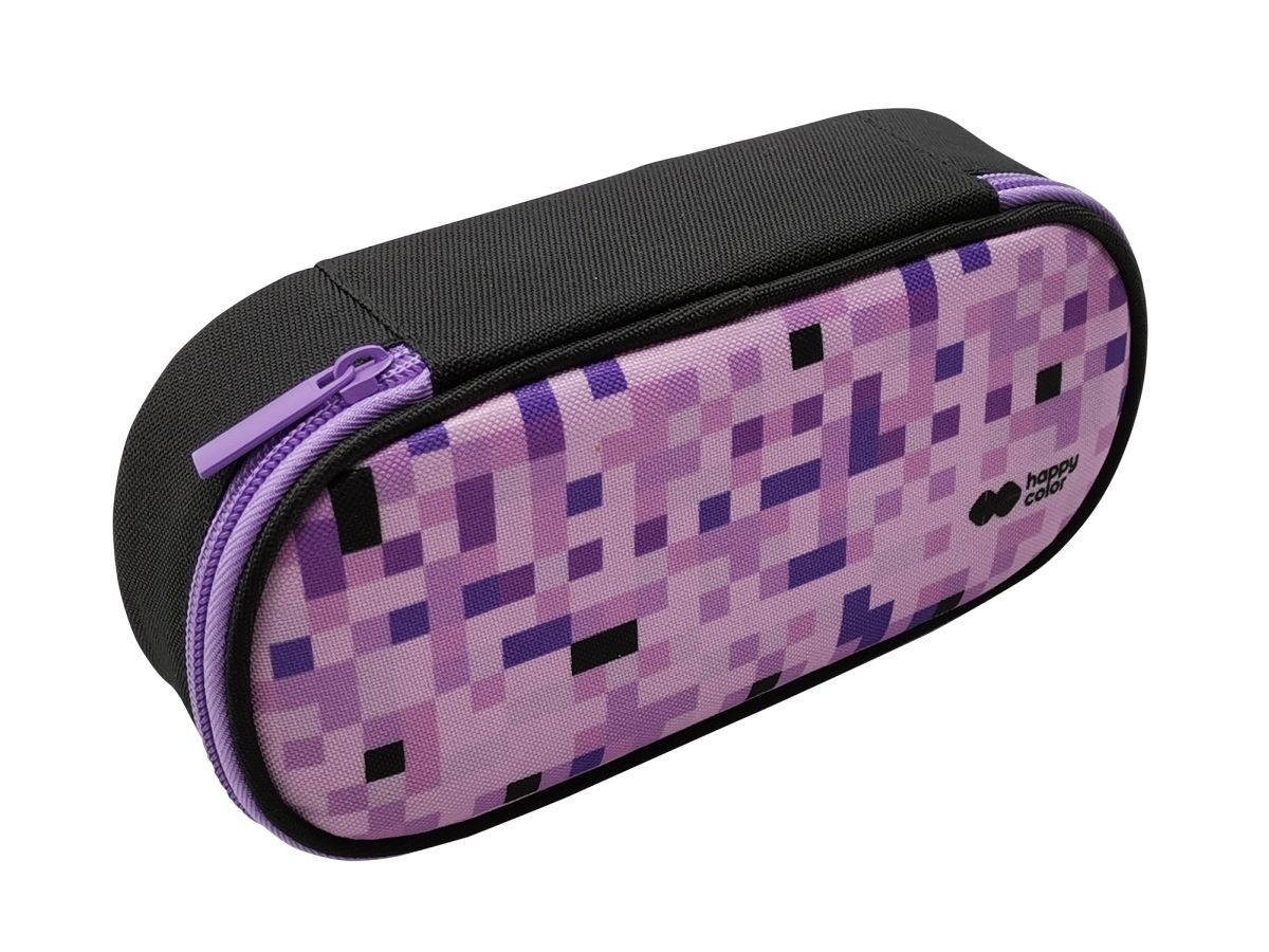 Piórnik saszetka z zamkiem i klapką wewnętrzną PIXI violet Happy Color