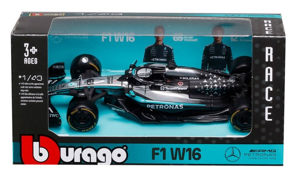 Bburago Model 1:43 BOLID F1 Mercedes AMG W16 2025 George Russell 18-38237