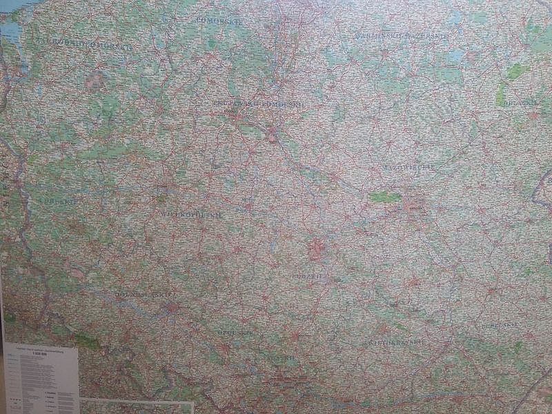 Mapa ścienna Polski 1:650000