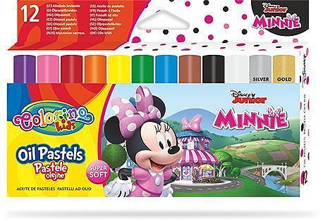 Pastele olejne colorino kids trójkątne 12 kolorów minnie
