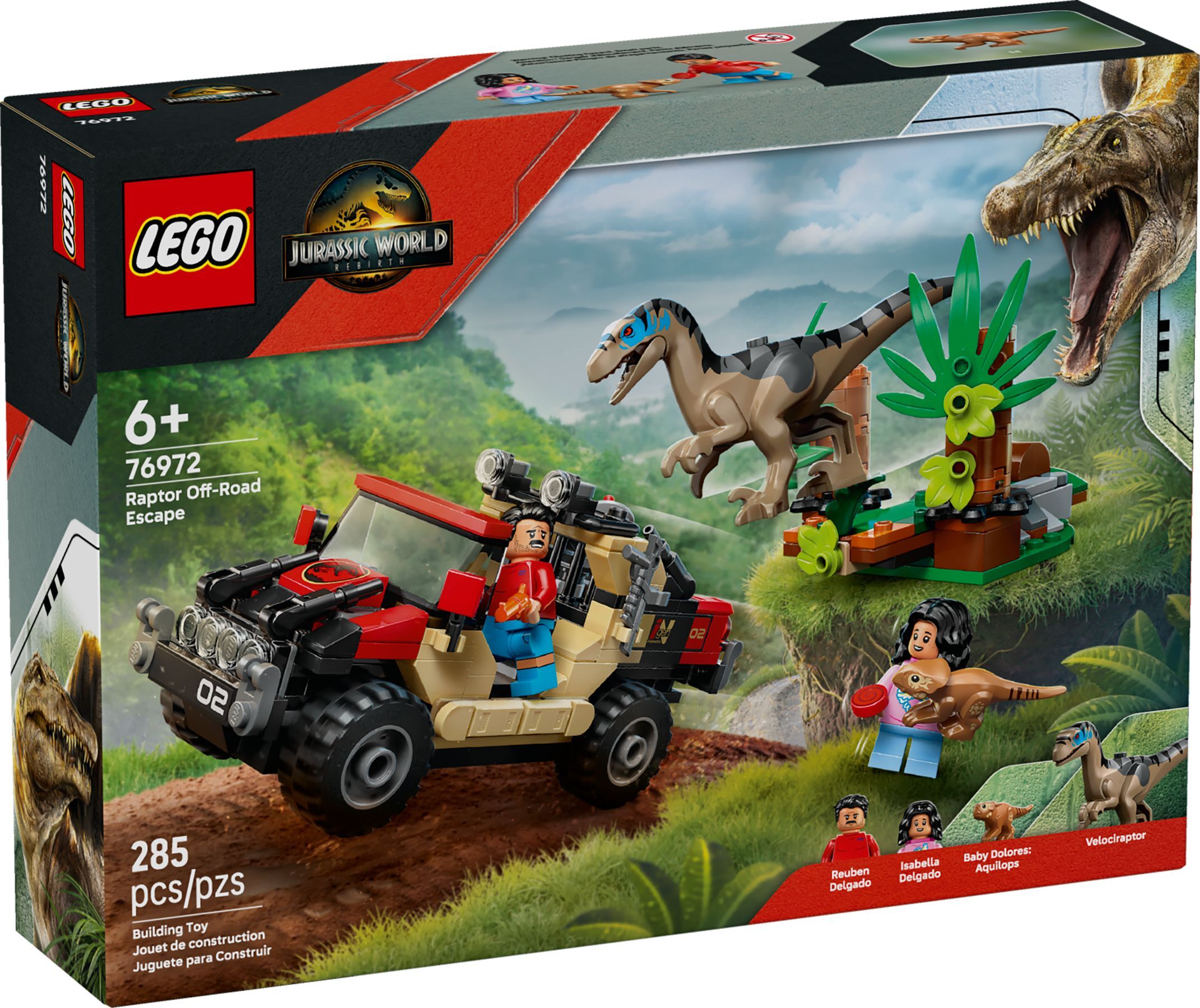 LEGO Jurassic World Ucieczka terenówką przed Raptorem 76972