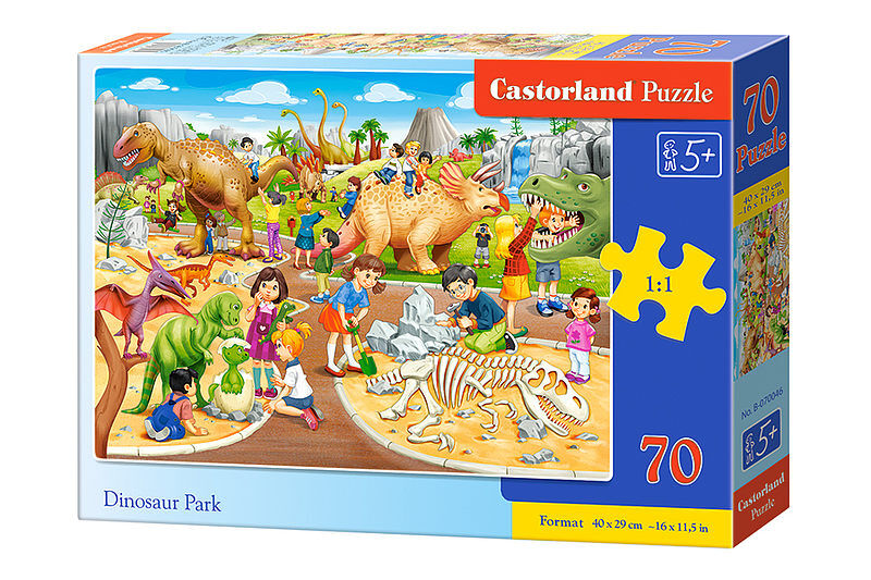 Puzzle 70 park dinozaurów