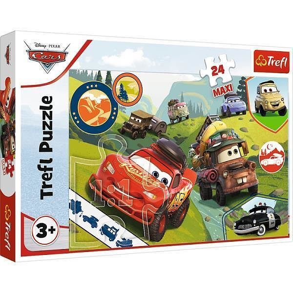 Puzzle 24 maxi wesołe auta 14352