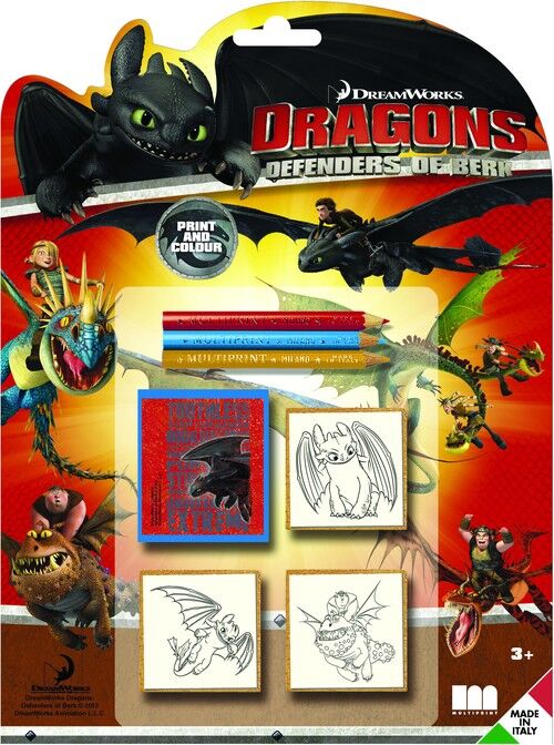 Pieczątki Dragons 3 sztuki
