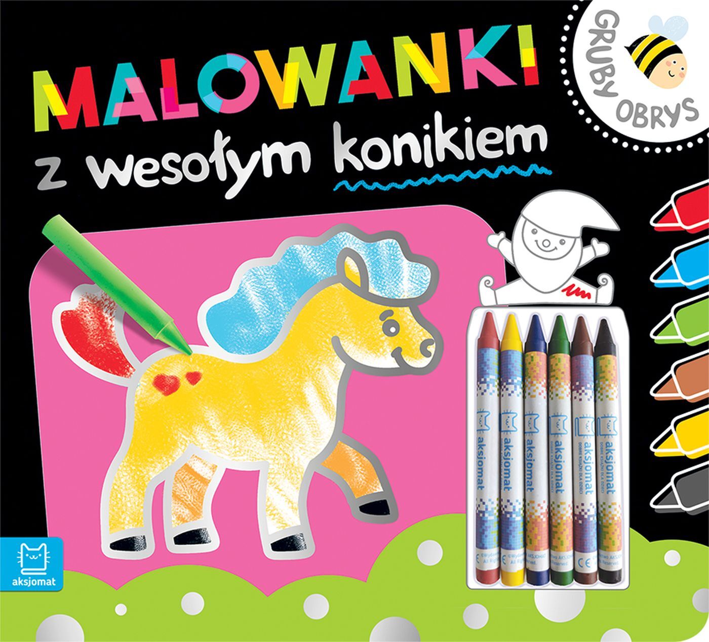 Malowanki z wesołym konikiem. Gruby obrys