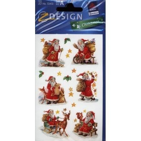 Naklejki bożonarodzeniowe Z Design - Mikołaje, błyszczące (52402)
