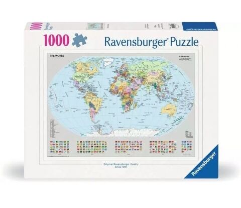 Ravensburger, Puzzle 1000: Polityczna mapa świata (12000065)