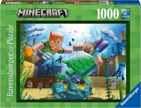 Ravensburger, Puzzle 1000: Minecraft Mozaika (12000421)