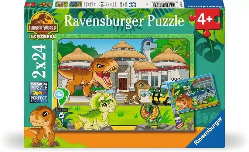 Ravensburger, Puzzle 2x24: Jurassic World Explorers (12001057)