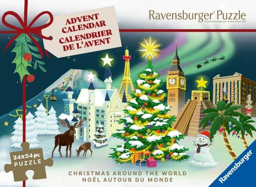 Kalendarz adwentowy puzzlowy 24x54el