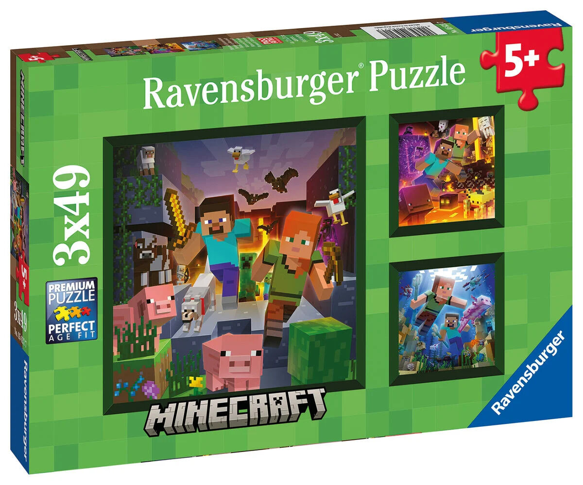 Puzzle dla dzieci 3x49 Minecraft