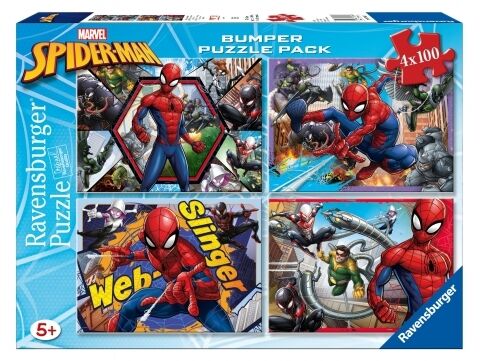Puzzle 4x100 Spider Man Bumper Pack