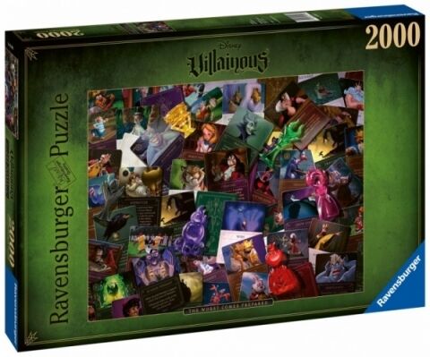 Ravensburger, Puzzle Disney Villainous 2000: Disney czarne charaktery (165063)