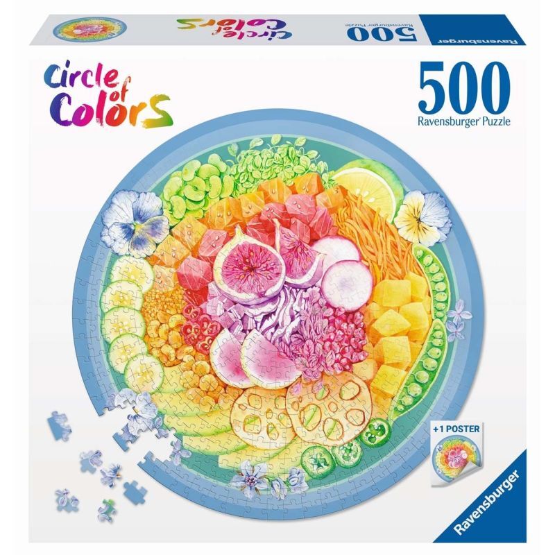 Puzzle 500 Paleta kolorów: poke bowl