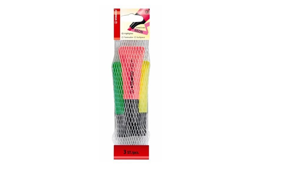 Zakreślacze Stabilo Neon, 3 kolory