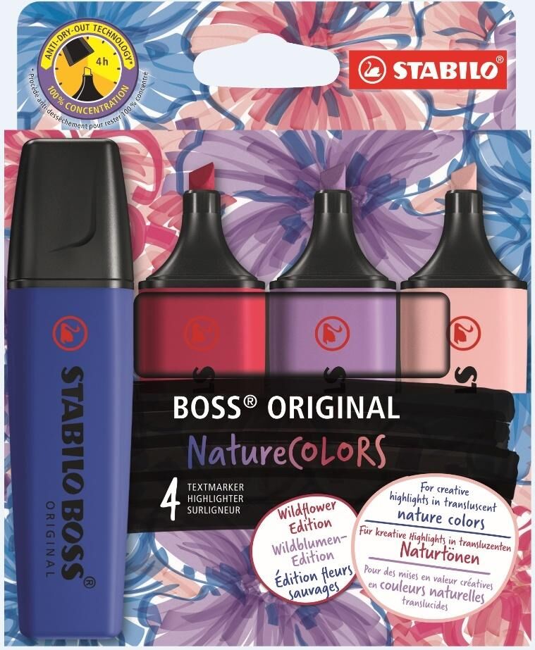 Zakreślacz Nature Colores, 4szt