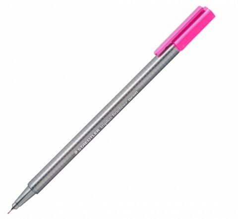 Cienkopis Triplus Fineliner 0,3mm - różowy neonowy