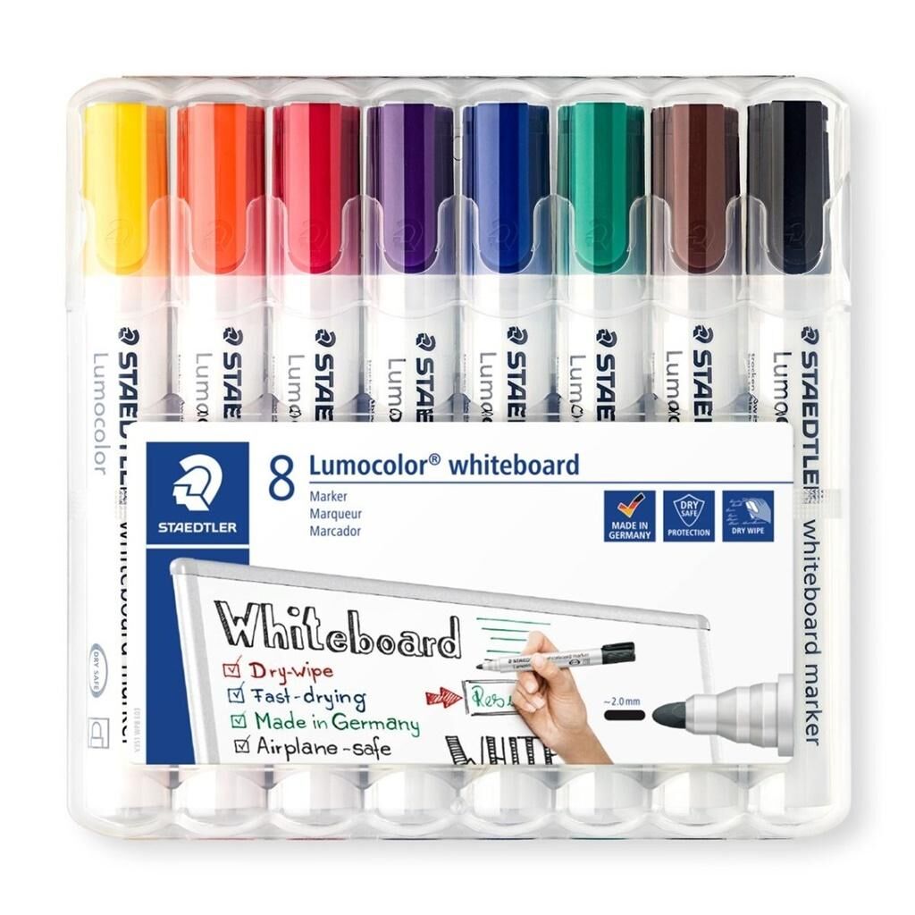Marker Staedtler Lumocolor Whiteboard, 8 kolorów (351 WP8)