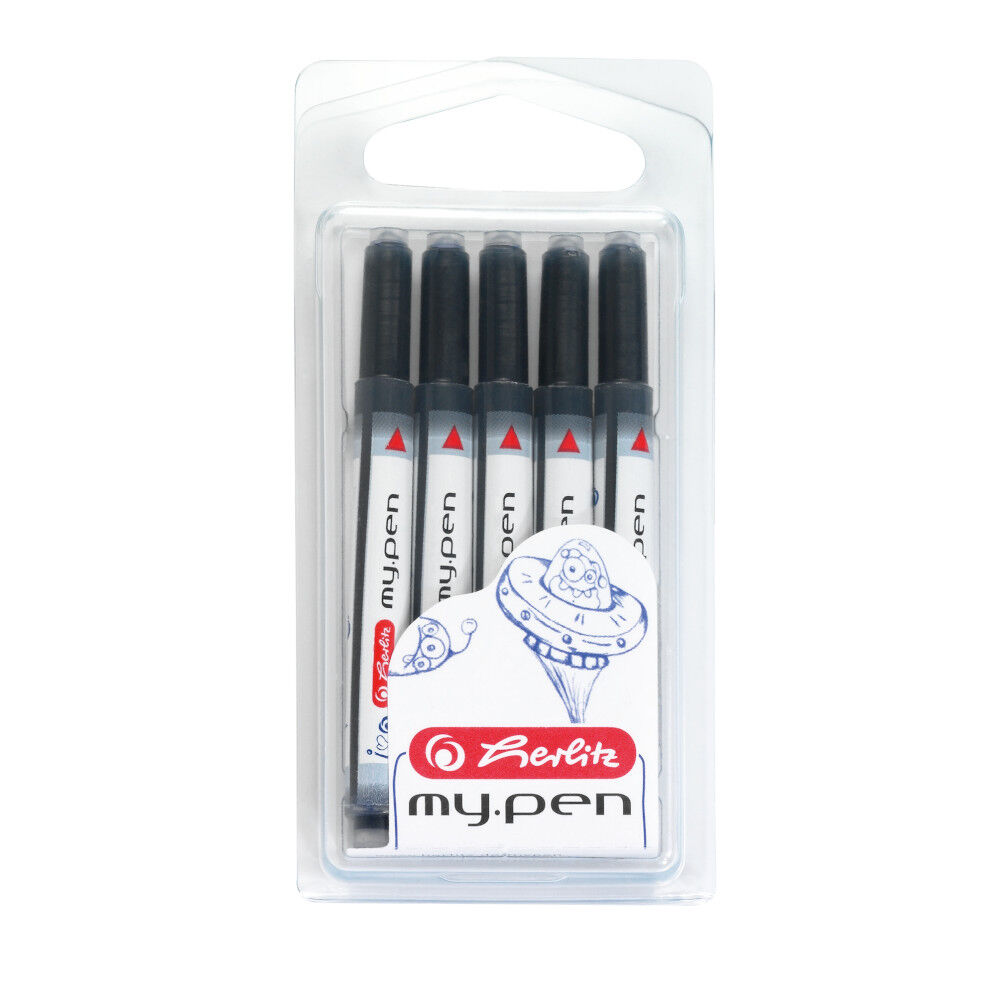 Naboje atramentowe do pióra wiecznego my.pen, długie, 5 szt. - niebieskie