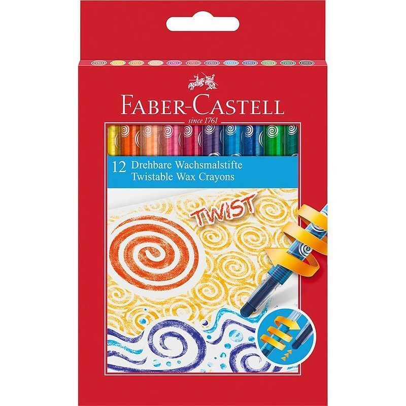 Kredki woskowe wykręcane faber-castell 12 kolorów