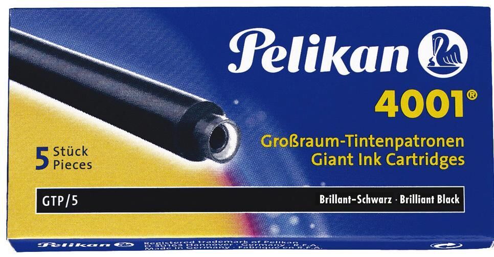 Naboje długie Pelikan 4001 GTP/5, 5 szt. - czarne