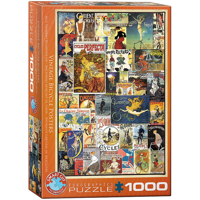 Puzzle 1000 vintage bicycle posters 6000-0756