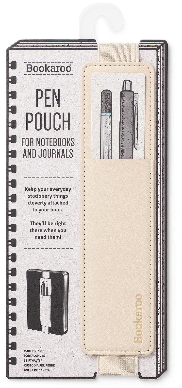 Uchwyt na długopis beżowy if bookaroo pen pouch