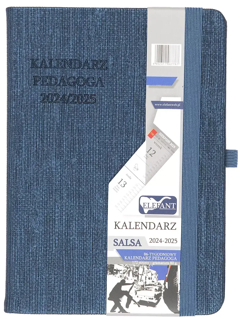 Kalendarz pedagoga 2024/2025 salsa b6 tygodniowy perłowy