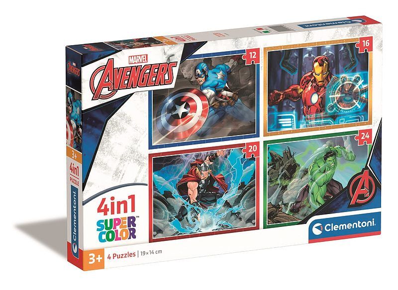 Puzzle 4 w 1 super kolor the avengers 21525