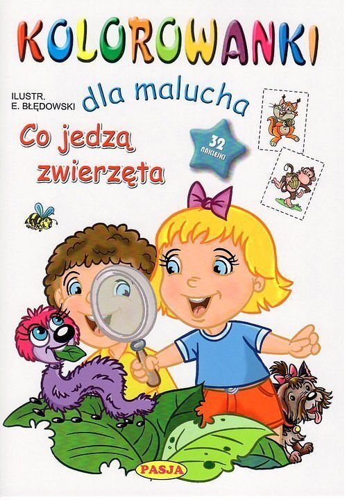 Kolorowanki dla malucha Co jedzą zwierzęta