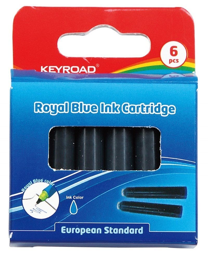 Naboje do piór keyroad 6 szt. Niebieski