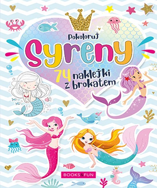 Syreny plus naklejki z brokatem