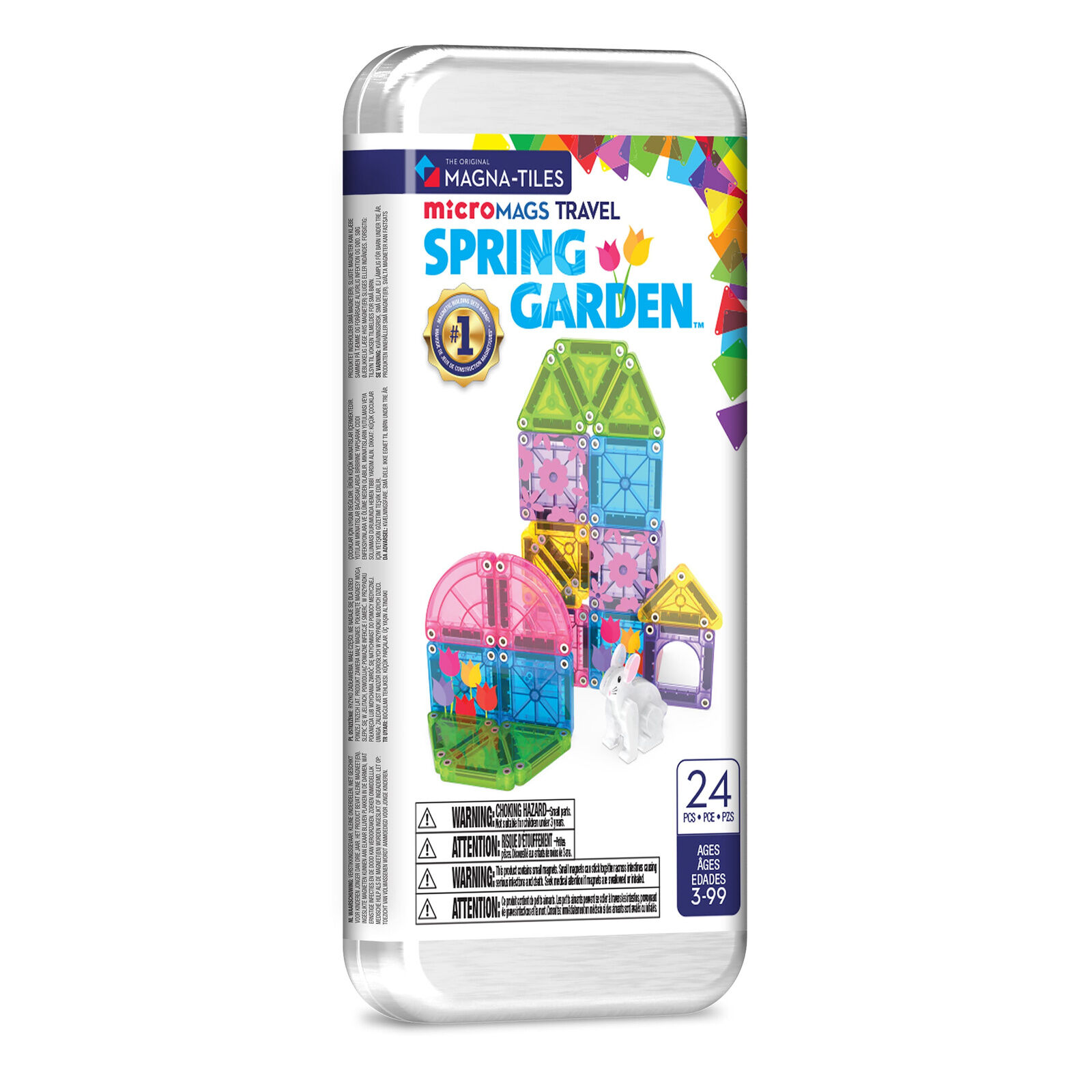 Klocki Magnetyczne microMAGS Spring Garden Travel 24 elementy