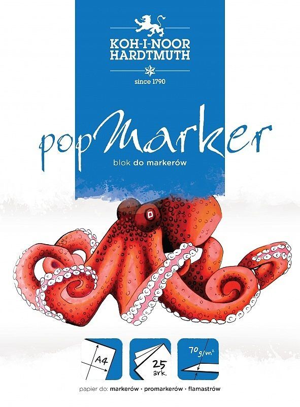 Blok koh-i-noor do markerów pop marker a4 25 70g