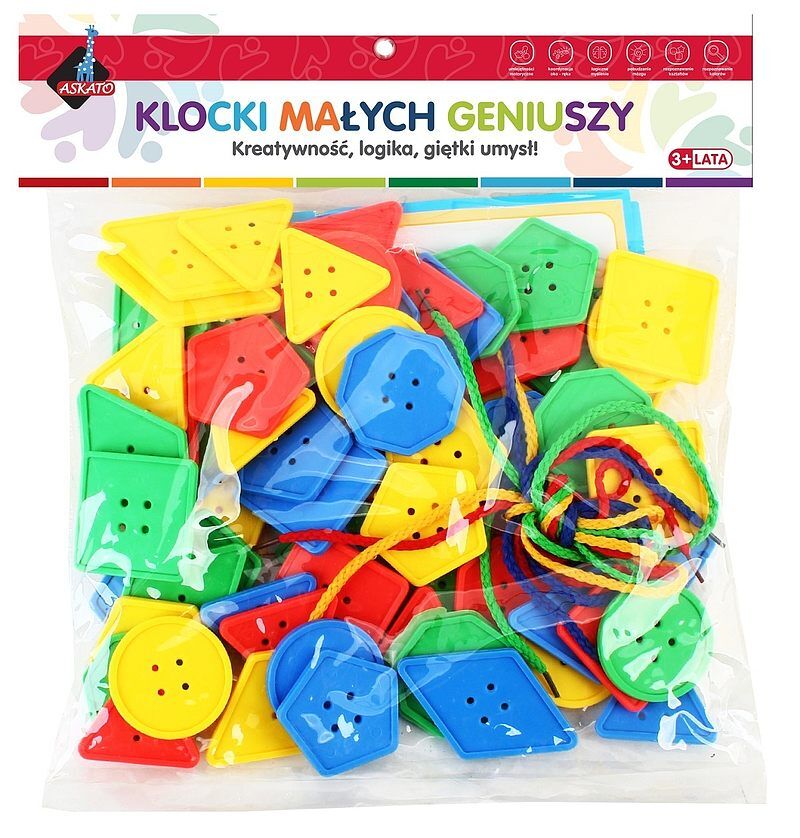 Klocki konstrukcyjne guziki 106 elementów