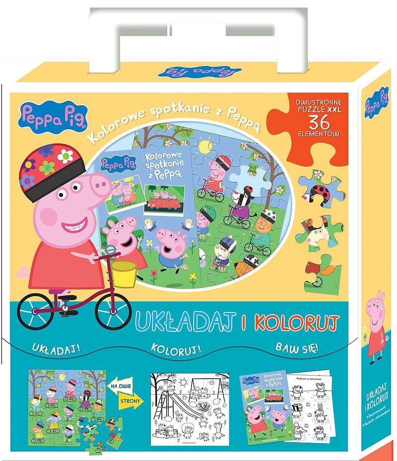 Peppa Pig. Układaj i koloruj.