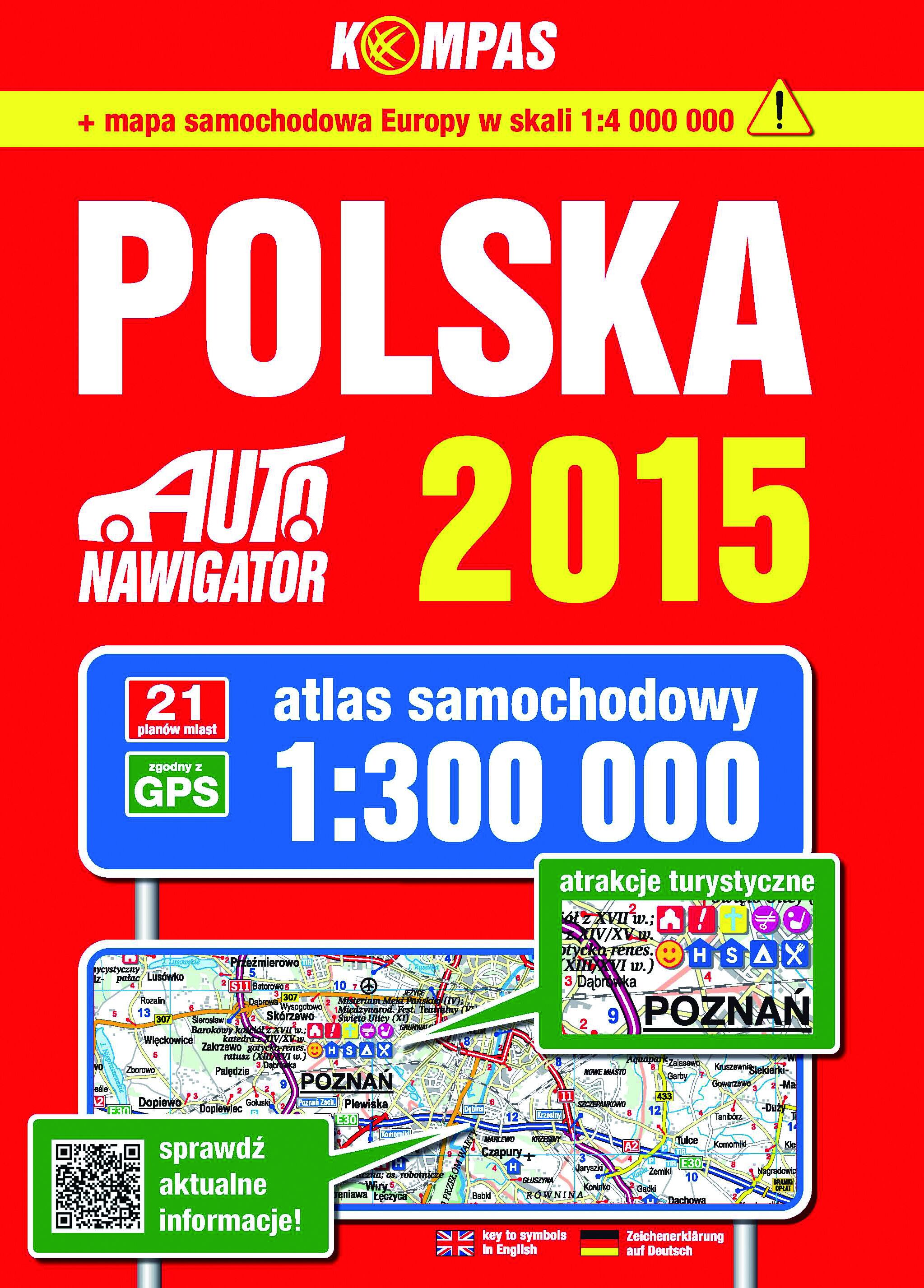 Polska atlas samochodowy 1: 300 000 wydanie 2015