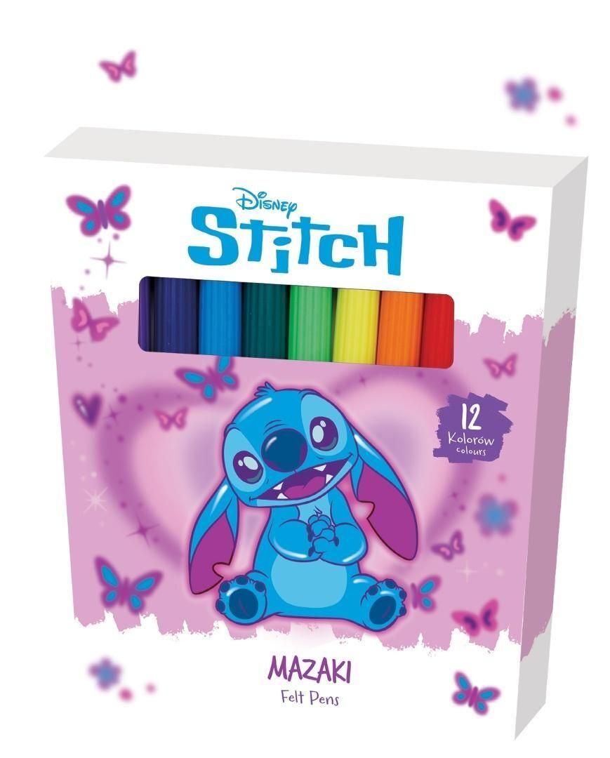 Mazaki w kartoniku Stitch pink 12 kolorów