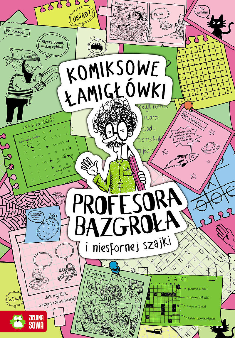 Komiksowe łamigłówki Profesora Bazgroła i zgranej paczki
