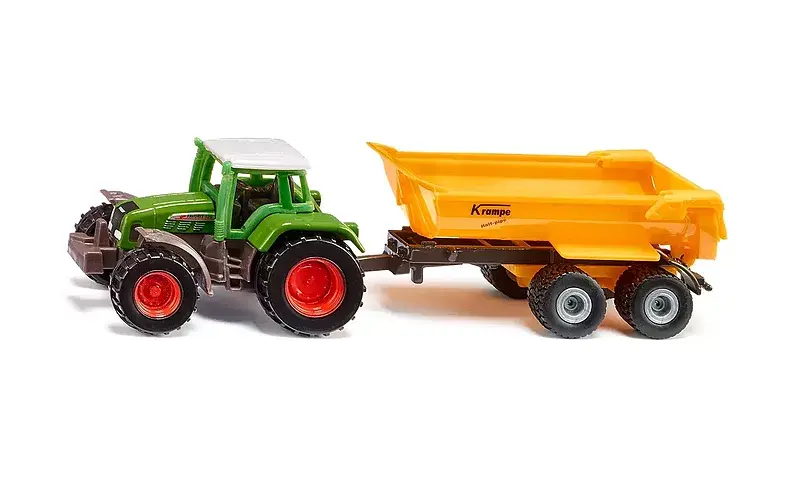Traktor Fendt z wywrotką kolebową Krampe
