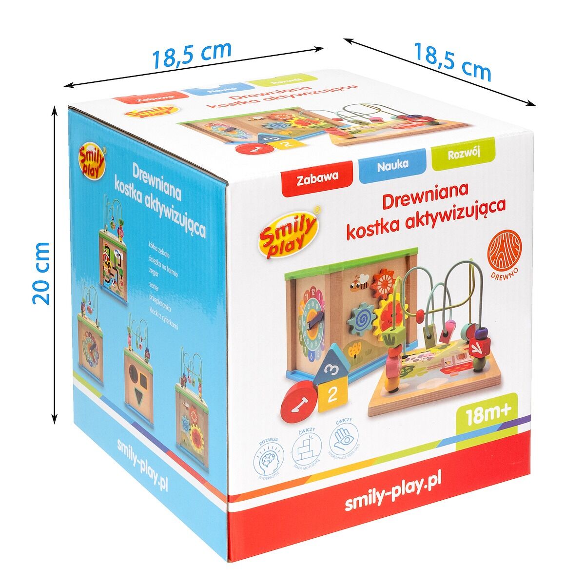 Drewniana kostka aktywizująca 5w1 SPW84950 AN01
