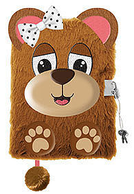 Pamiętnik z kłódką 3D włochacz MY LITTLE FRIEND BEAR A5, 96 kartek
