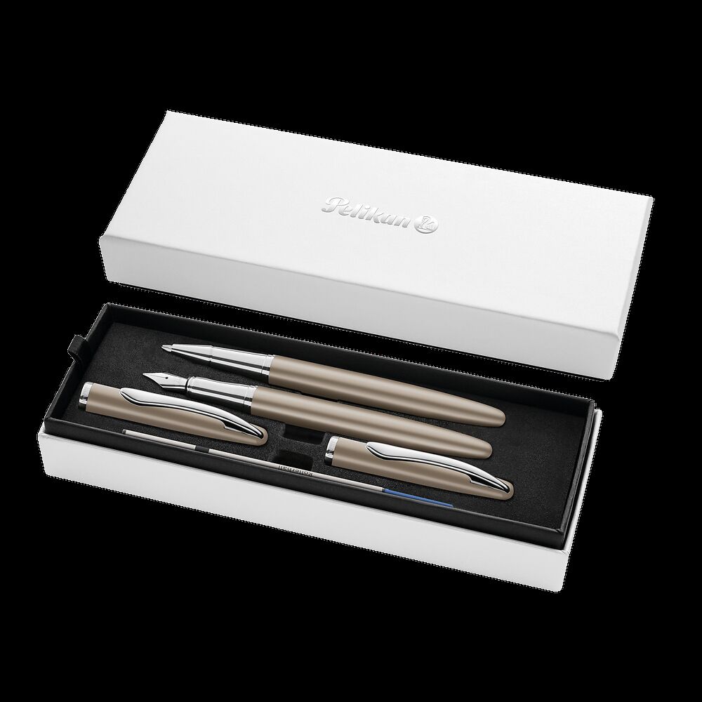 Pióro wieczne Pelikan +pióro kulkowe Jazz Noble Elegance Taupe