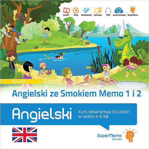 Angielski ze Smokiem Memo. Część 1 i. Część 2 Kurs słownictwa dla dzieci w wieku 4-6 lat