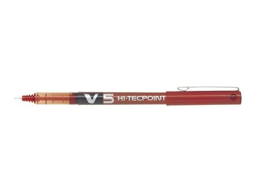 Pióro kulkowe z płynnym tuszem Pilot Hi-Tecpoint V5 Czerwony Fine