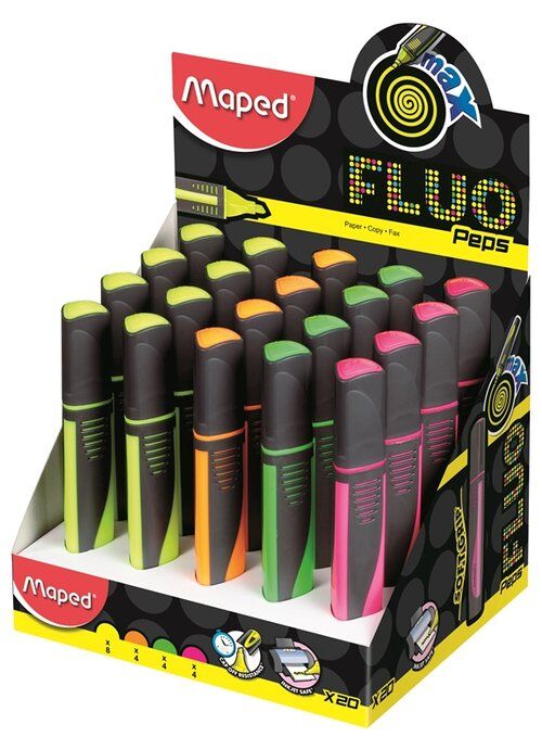 Zakreślacz Fluo Peps Max display 20 sztuk mix